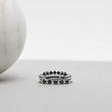 Finished: Jade Petite Wave Enough Ring in White Gold with Black and White Diamonds