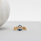 Finished: Jade Petite Wave Enough Ring with Blue Sapphire Gradient