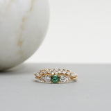 Finished: New model!: Elise Ring with a Limited Edition Sea Green Tourmaline and Diamonds