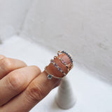 Finished: Bid for Ukraine! Idun Curved Diamond Band with Light Blue Sapphires and Diamonds